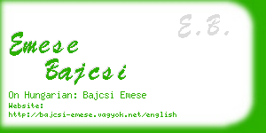 emese bajcsi business card